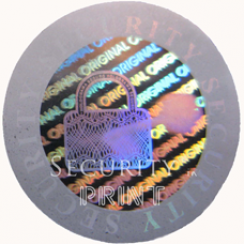 Round 20mm Silver Self-Adhesive Hologram Security Sticker C20-3S